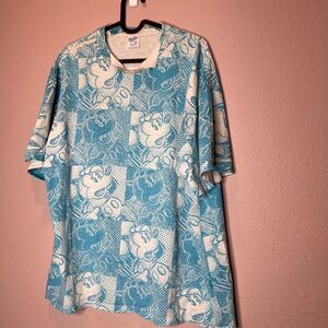 Vintage rare  90’s Mickey Mouse print all over sheen single stitch